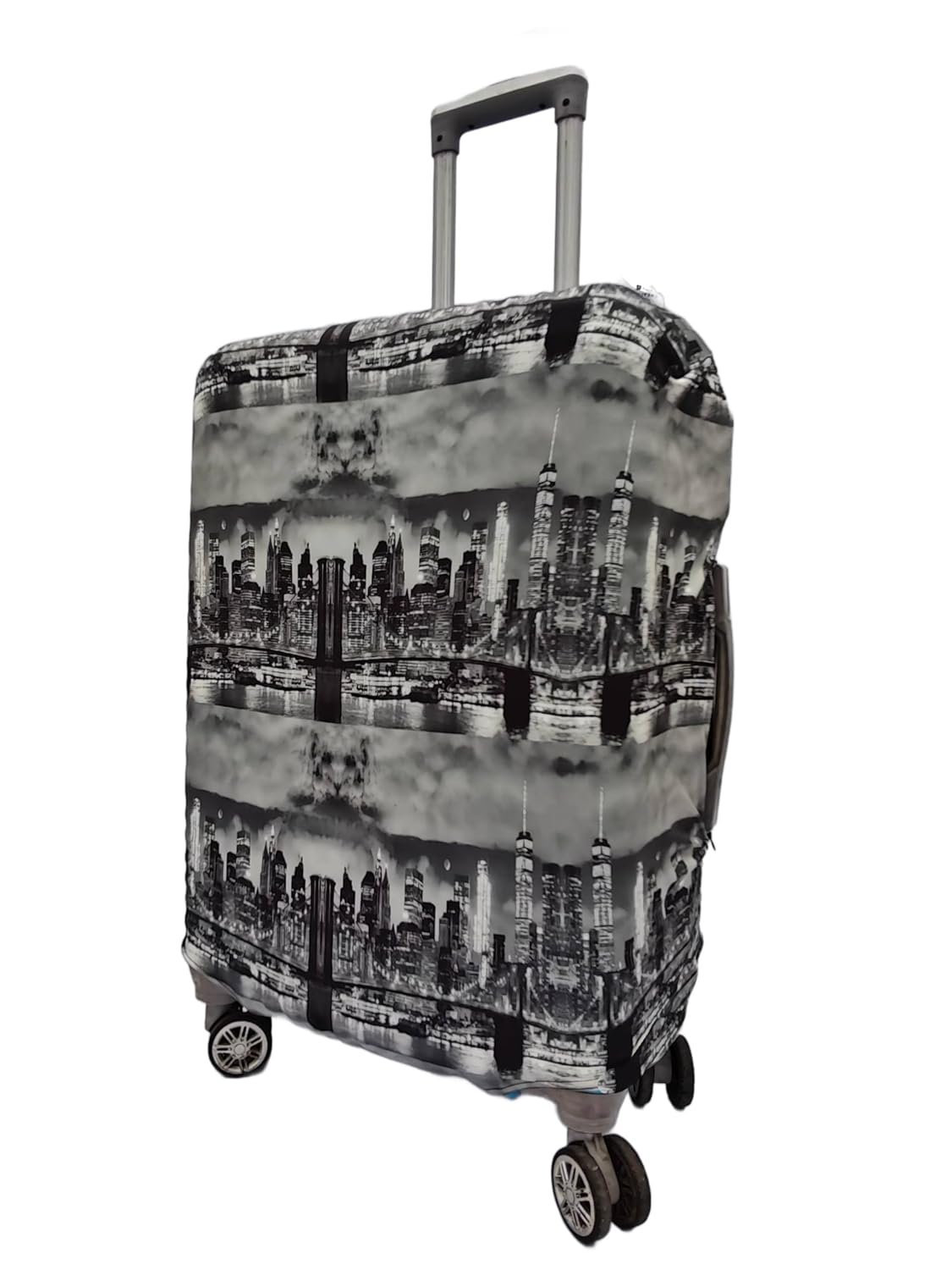 715par8uqvl. sl1500 Printed Luggage Cover for Traveling Bag & Suitcase – Stretchable & Scratchproof Trolley Protector with Velcro Lock & Lightweight Washable Material (1, London Night, L)