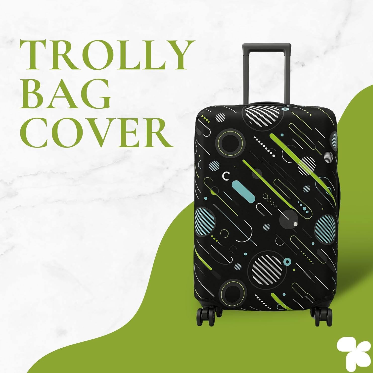 717oe5roxvl. sl1500 AMPEREUS® Trolley Bag Cover Set of 3 – Stretchless, Waterproof and Polyester Fabric with Geometric Print Luggage Cover for Small, Medium & Large Size Suitcase Luggage Cover (20, 24 & 28 Inch)