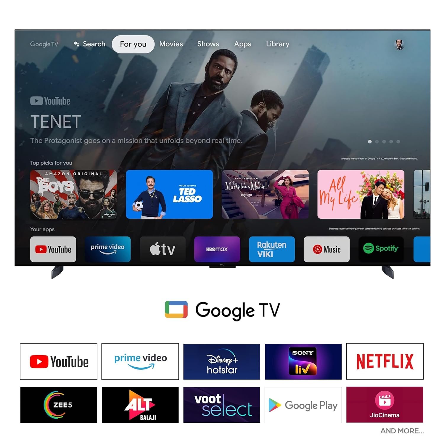 71esjtjsvfl. sl1500 TCL 248 cm (98 inches) 4K Ultra HD Smart QD-Mini LED Google TV 98C755 (Black)