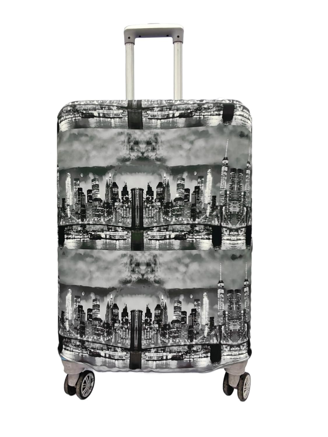 Printed Luggage Cover for Traveling Bag & Suitcase - Stretchable & Scratchproof Trolley Protector with Velcro Lock & Lightweight Washable Material (1, London Night, L) Printed Luggage Cover for Traveling Bag & Suitcase - Stretchable & Scratchproof Trolley Protector with Velcro Lock & Lightweight Washable Material (1, London Night, L)