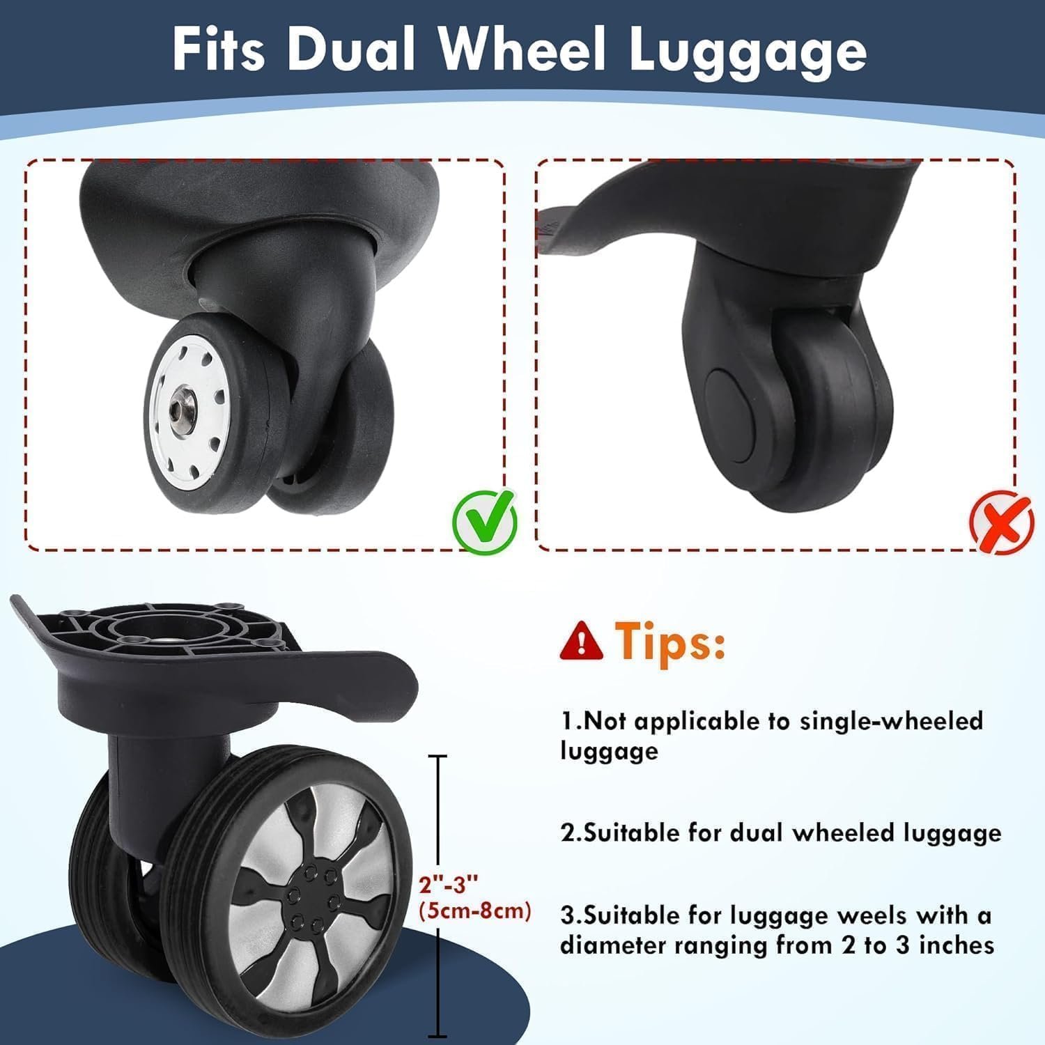 71hcjmfufel. sl1500 CNB Advanced Travel Luggage Wheels Covers Silicone Full Protection Covers for Most 8 Spinner Wheels Suitcases or Office Chair Caster,Durable,Mute and Shock Absorption Black Pack of 8