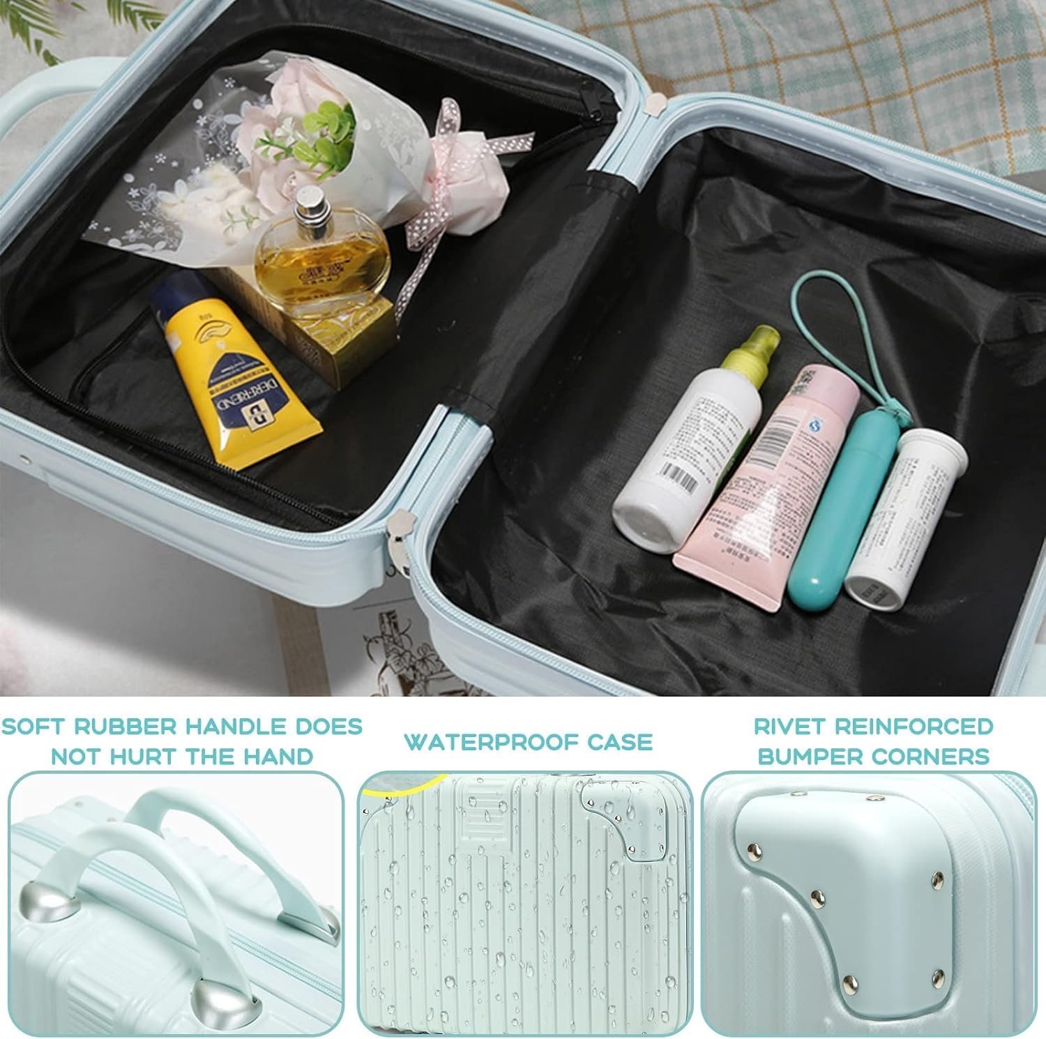 71hwjonxnol. sl1500 Multifunctional Mini Suitcase or Storage Box for Baby & Mother, Kids Travel Bag for Boys & Girls with Security Lock (White)