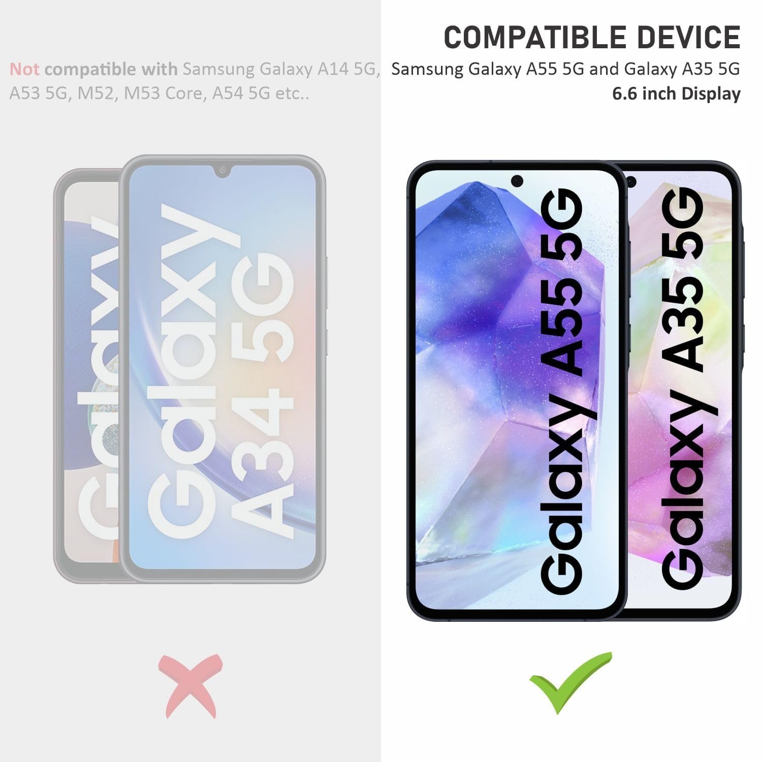 71krpvwsbpl. sl1500 OpenTech® Military-Grade Tempered Glass Screen Protector Compatible For Samsung Galaxy A35 5G / Samsung Galaxy A55 5G (6.6 Inches) With Edge To Edge Coverage And Easy Installation Kit for Smartphone