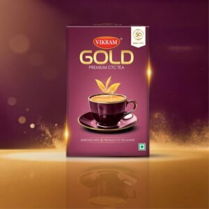 VIKRAM Gold Special Tea | Blended With 5 Unique Types Of Leaves From Upper Assam And Enriched With Orthodox Leaves | Rich & Aromatic Chai | Premium Black Tea Powder | 500 Gram