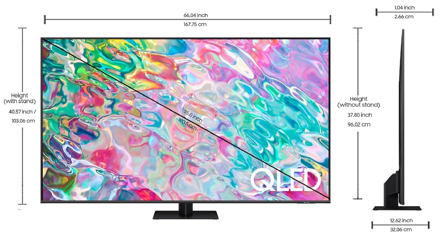 71r1zoq3ql. sl1500 Samsung 189 cm (75 inches) 4K Ultra HD Smart QLED TV QA75Q70BAKXXL (Titan Grey)