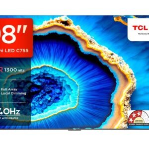 TCL 248 cm (98 inches) 4K Ultra HD Smart QD-Mini LED Google TV 98C755 (Black)
