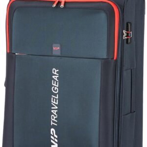 VIP Suprema 79cm Softsided Large Size Polyester 8 Spinner Wheels Grey Suitcase