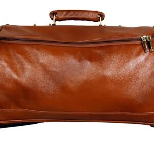 Leather Accessories Unisex 23 Inch Leather Big Cabin Size Soft-Side Trolley Bag Tan