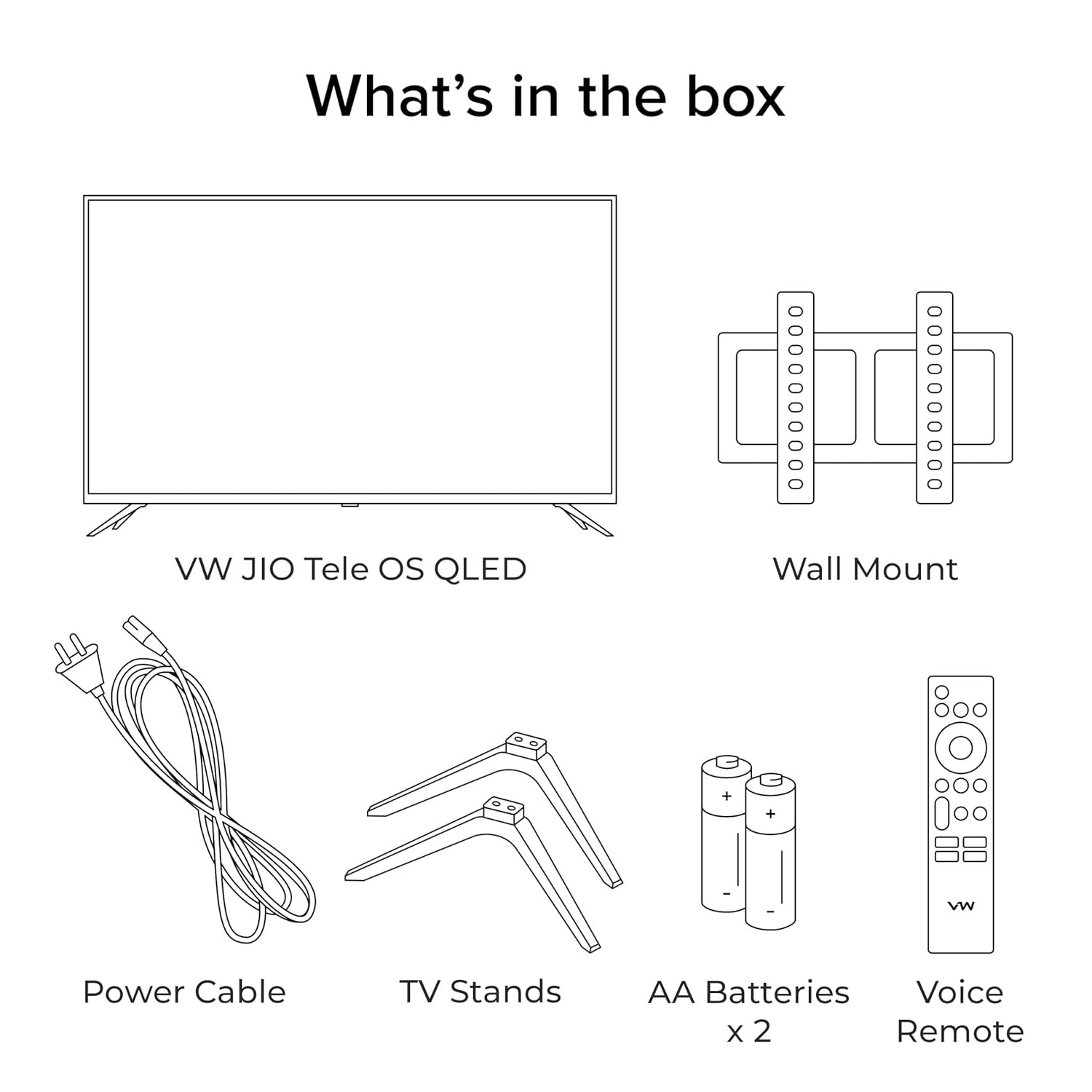71po2 mfvdl. sl1500 VW 127 cm (50 inches) Nano Sync Series 4K Ultra HD Smart JioTele OS QLED TV VW50JQ1 (Black)