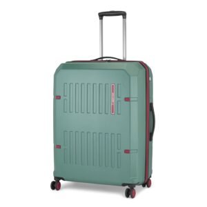 uppercase Hexa Large Solid Trolley Bag with TSA Lock, Durable for Travel, RCS Certified for Sustainability, Anti-Theft Zippers and Double Wheels, Suitcase for Men & Women
