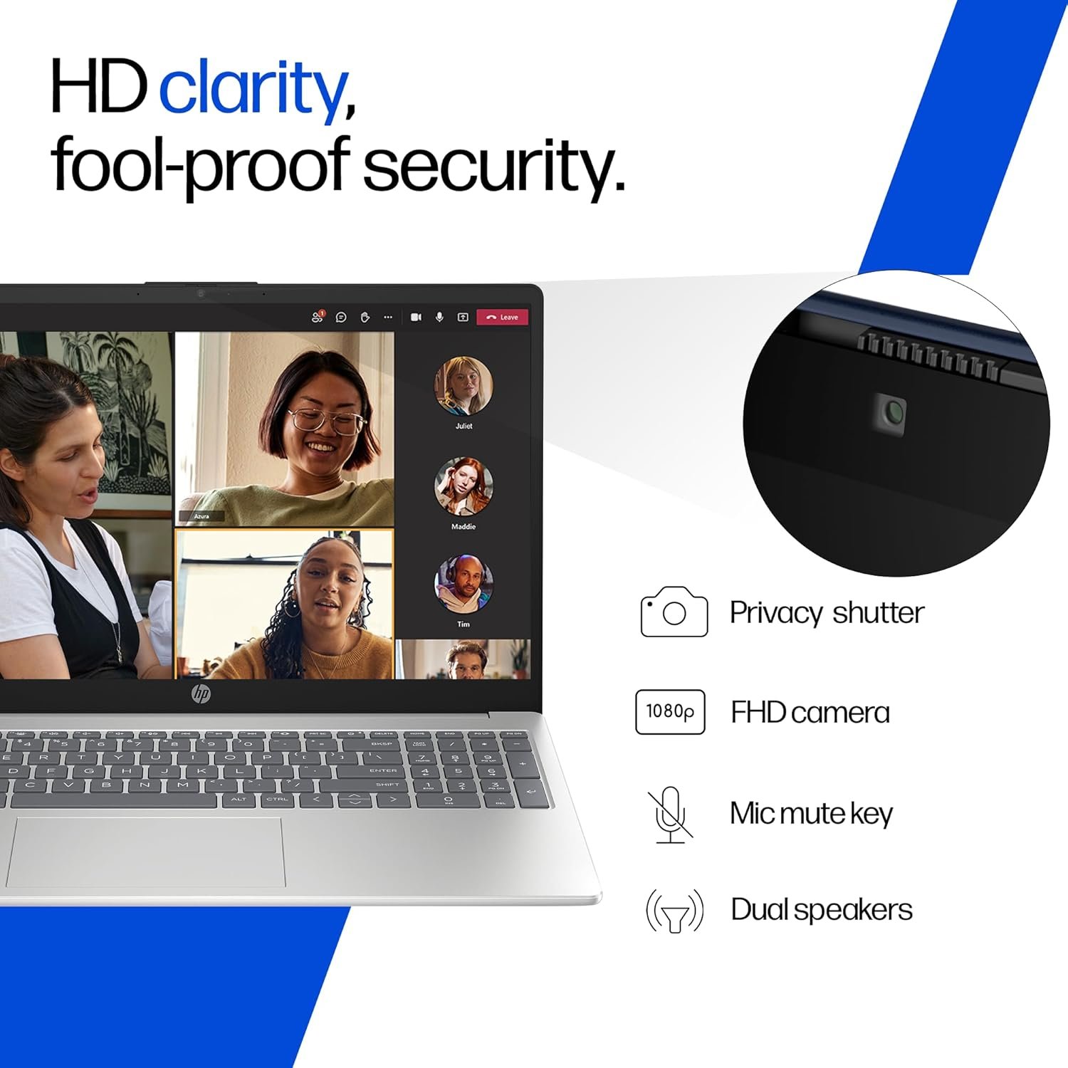 71ta5vgvryl. sl1500 HP 15, Intel Celeron (8GB DDR5, 512GB SSD), Micro-Edge, Anti-Glare, 15.6/39.6cm, Win11, M365* Office24, Silver, 1.59kg, fd0885TU, FHD Camera, Backlit, Dual Speakers Laptop