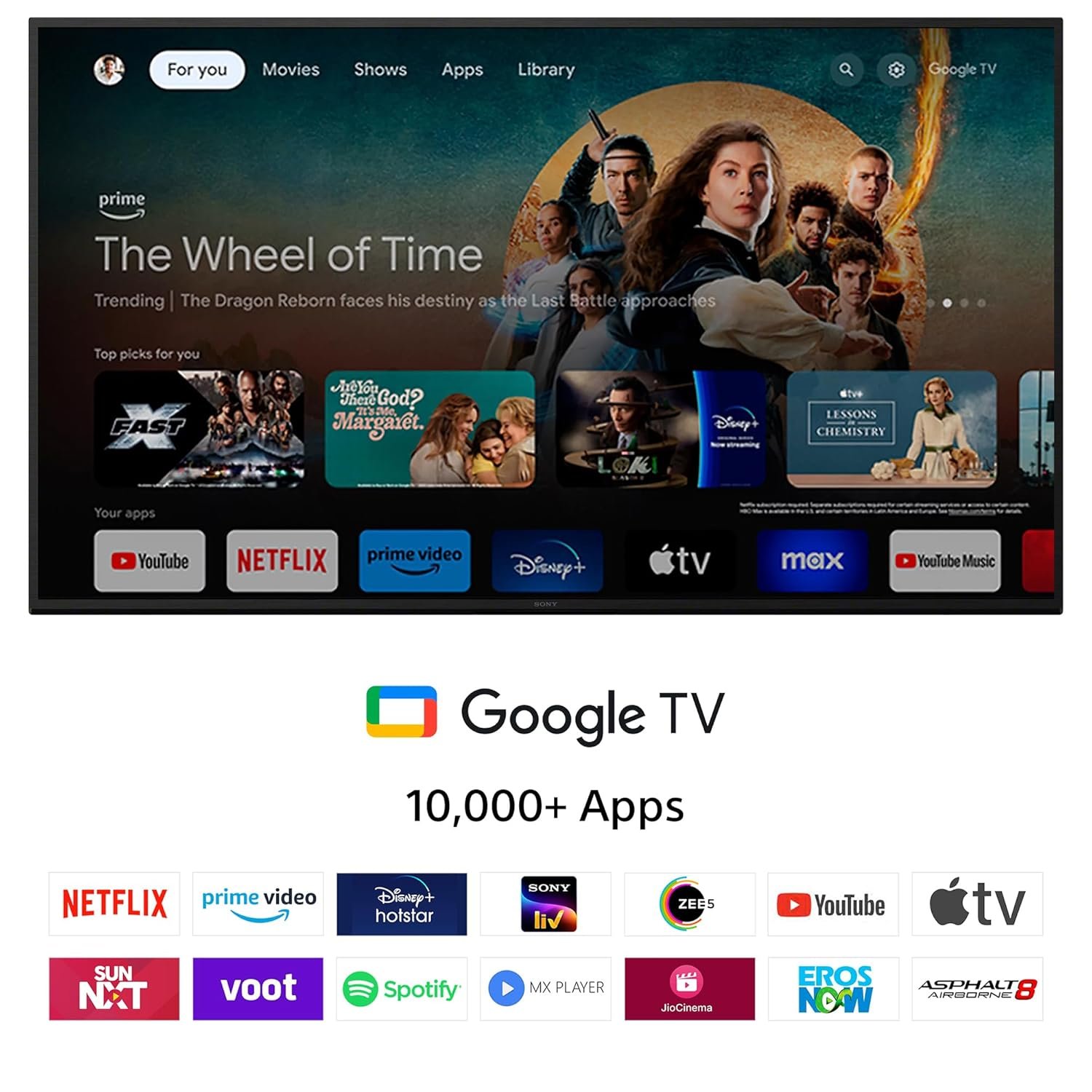71tdh9k4l5l. sl1500 1775926497 1492 Sony 189 cm (75 inches) BRAVIA 7 4K Ultra HD AI Smart Mini LED Google TV K-75XR70 (Black)