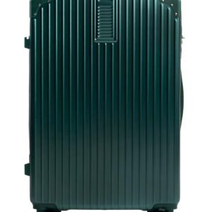 PYB Reise - Suitcase Trolley Bag, USB Port, Anti-Theft Lock, Cup Holder, Hook, Anti Collision Corners, Noiseless 360° Rotating 8 Wheels, Lightweight (Dark Green, Cabin 20 inch)
