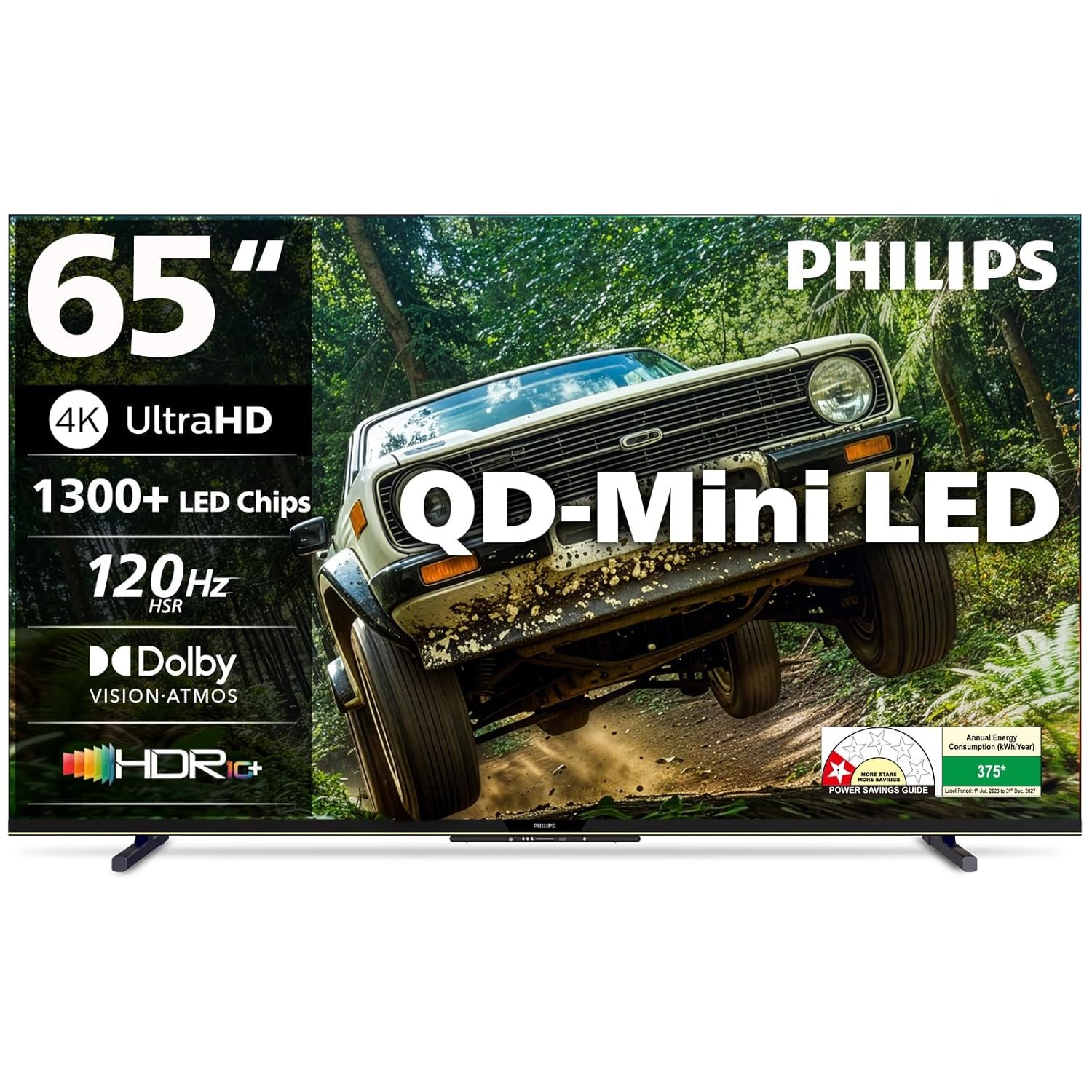 Philips 164 cm (65 inches) 4K Ultra HD QLED Smart QD-Mini LED Google TV 65MLED610/94 Philips 164 cm (65 inches) 4K Ultra HD QLED Smart QD-Mini LED Google TV 65MLED610/94