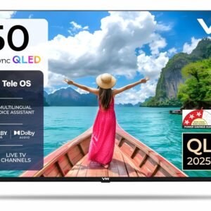 VW 127 cm (50 inches) Nano Sync Series 4K Ultra HD Smart JioTele OS QLED TV VW50JQ1 (Black)