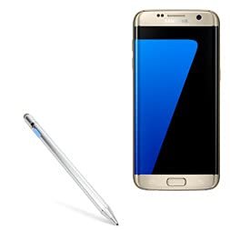 BoxWave Samsung Galaxy S7 Edge Stylus Pen, [AccuPoint Active Stylus] Electronic Stylus with Ultra Fine Tip for Samsung Galaxy S7 Edge - Metallic Silver