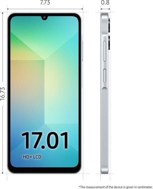 41dlxabagl Samsung Galaxy A06 5G Light Gray 4GB RAM 64GB ROM with 6.7 inch HD Plus 90Hz Display, 50MP Dual Camera, 8MP Front Camera, MTK D6300 Processor, 5000mAh Battery, Side Fingerprint, One UI 7.0