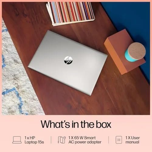 41hwb6iul HP 15, Intel Core 5-120U (8GB DDR4, 512GB SSD) FHD, Anti-Glare, Micro-Edge, 15.6/39.6cm, Win11, M365 Basic(1yr), Office Home24, Silver,1.59kg, fd0651TU, FHD Camera w/Privacy Shutter, Backlit Laptop