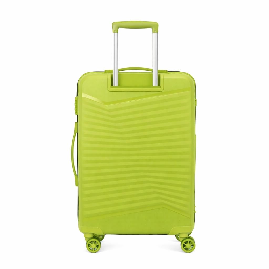 41uamcsipxl. sl1024 Kamiliant by American Tourister Rock-Lite 66L Hard Sided Trolley Bag for Men & Women with 3 Digit Combination Lock, Set of 2pc (Small & Medium) – Cress Green