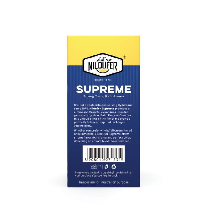 41uhvw4itcl Cafe Niloufer Supreme Tea Powder 500 gms | Strong & Aromatic Blend for Rich Taste | Perfect for Kadak Chai & Indian Masala Tea