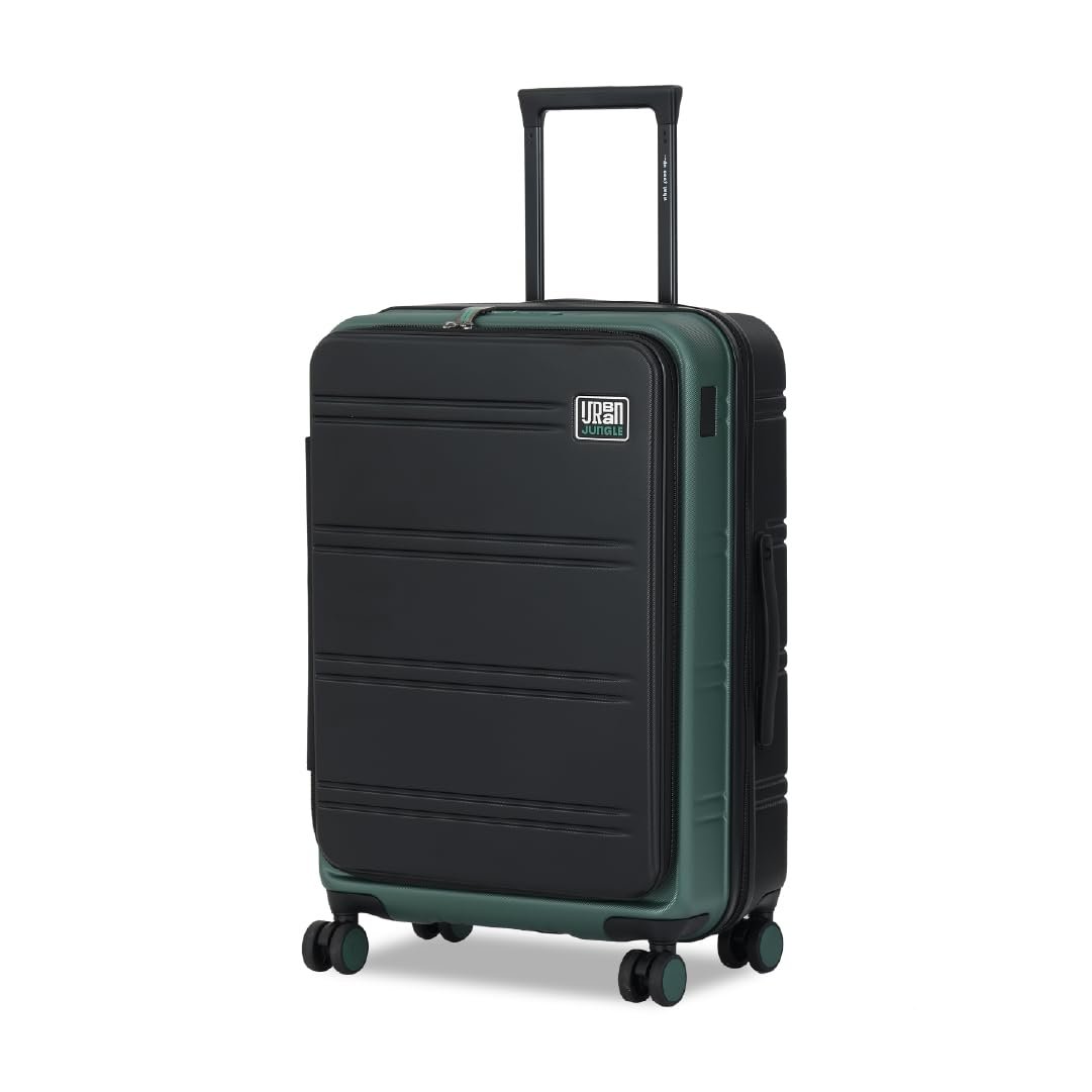 Urban Jungle by Safari Hold-All Premium Top-Open Medium (67 cm) Trolley Bag, Polycarbonate Check-In Suitcase with 8 Silent Wheels and TSA Lock, Hardside Travelling Luggage for Both Men & Women (Green) Urban Jungle by Safari Hold-All Premium Top-Open Medium (67 cm) Trolley Bag, Polycarbonate Check-In Suitcase with 8 Silent Wheels and TSA Lock, Hardside Travelling Luggage for Both Men & Women (Green)
