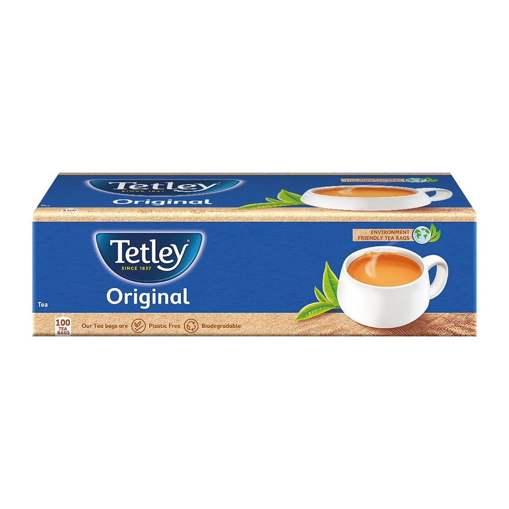 512afg t4nl. sl1000 1778871040 6076 Tetley | Original | Rich Taste of Assam Tea |100 Tea Bags | 1.7g Each & Tetley Green Tea Immune Tulsi | With Added Vitamin C | Natural Flavour | 25 Tea Bags