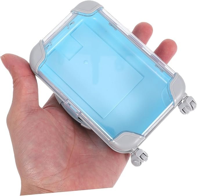 514cbvotnal Toy Suitcase for Kids Pretend Play Travel with Rolling Wheels, Handle Luggage Role for Boys & Girls and use for Mini Trolley Suitcase Candy Box for Lashes and Candy (Sky Blue)