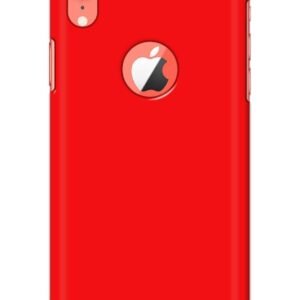 Plain Red Ruby Background Printed Designer Hard Case for Apple iPhone XR Logo (6.1"), A2105, A1984, A2107, A2108 Back Cover -(7X) RSM1001