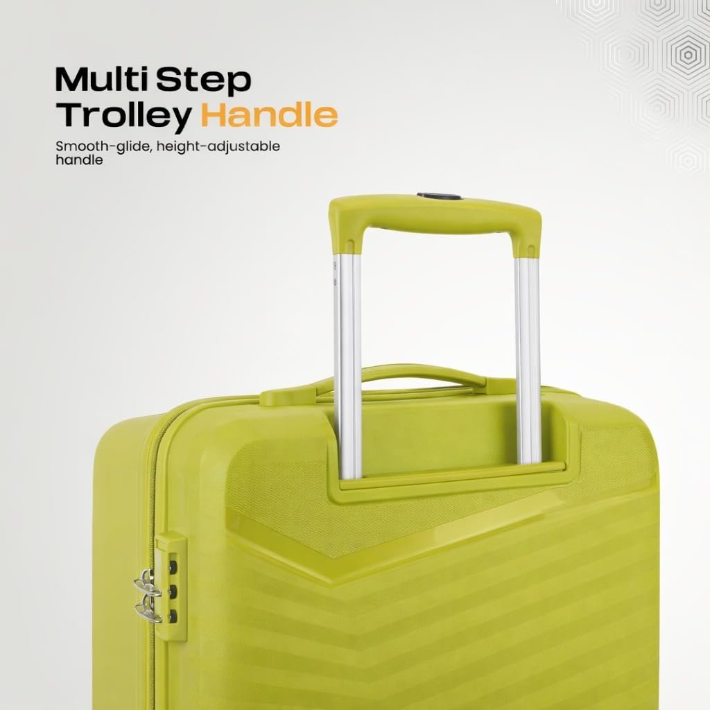 518m8vgr87l. sl1024 Kamiliant by American Tourister Rock-Lite 66L Hard Sided Trolley Bag for Men & Women with 3 Digit Combination Lock, Set of 2pc (Small & Medium) – Cress Green