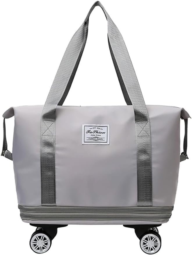 Foldable Travel Duffel Bag with Wheels | Lightweight Trolley Hand Luggage Bag with Large Capacity & Shoulder Straps | Portable Weekend & Shopping Bag (Multicolour) Foldable Travel Duffel Bag with Wheels | Lightweight Trolley Hand Luggage Bag with Large Capacity & Shoulder Straps | Portable Weekend & Shopping Bag (Multicolour)