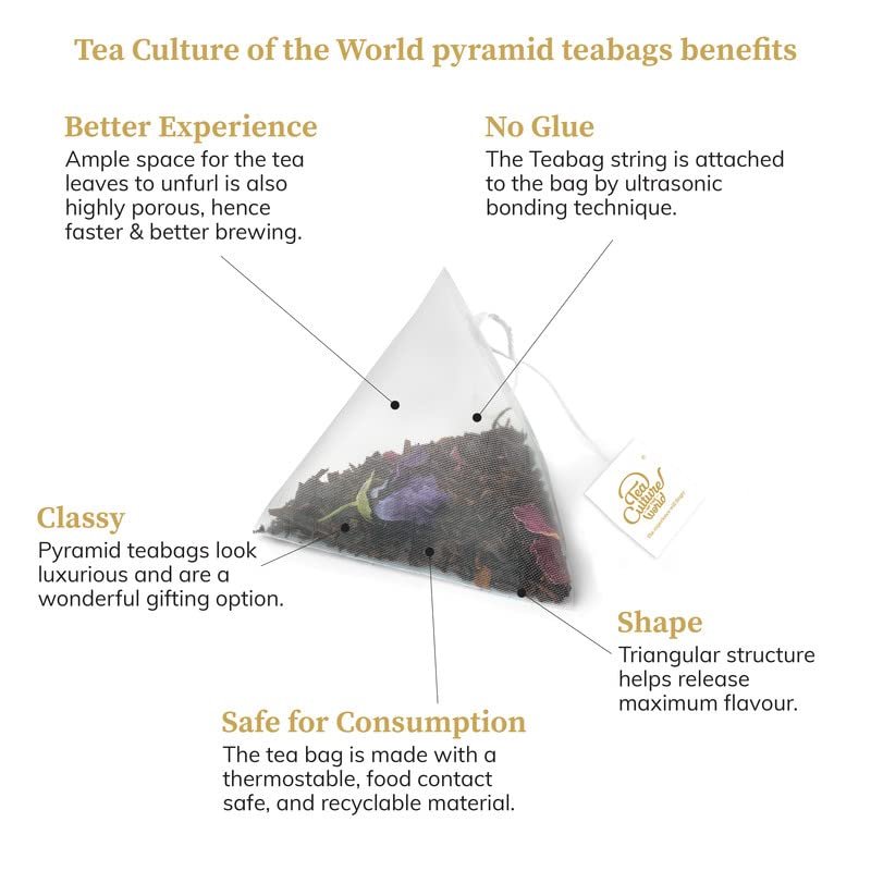 51izjqsnw4l 1778489901 2572 Tea Culture of The World Flowery Bouquet Tea | Hibiscus Tea Bags | Calming Hibiscus & Fragrant Rose | Made with 100% Whole Leaf | Brew Hot or Cold, 16 count