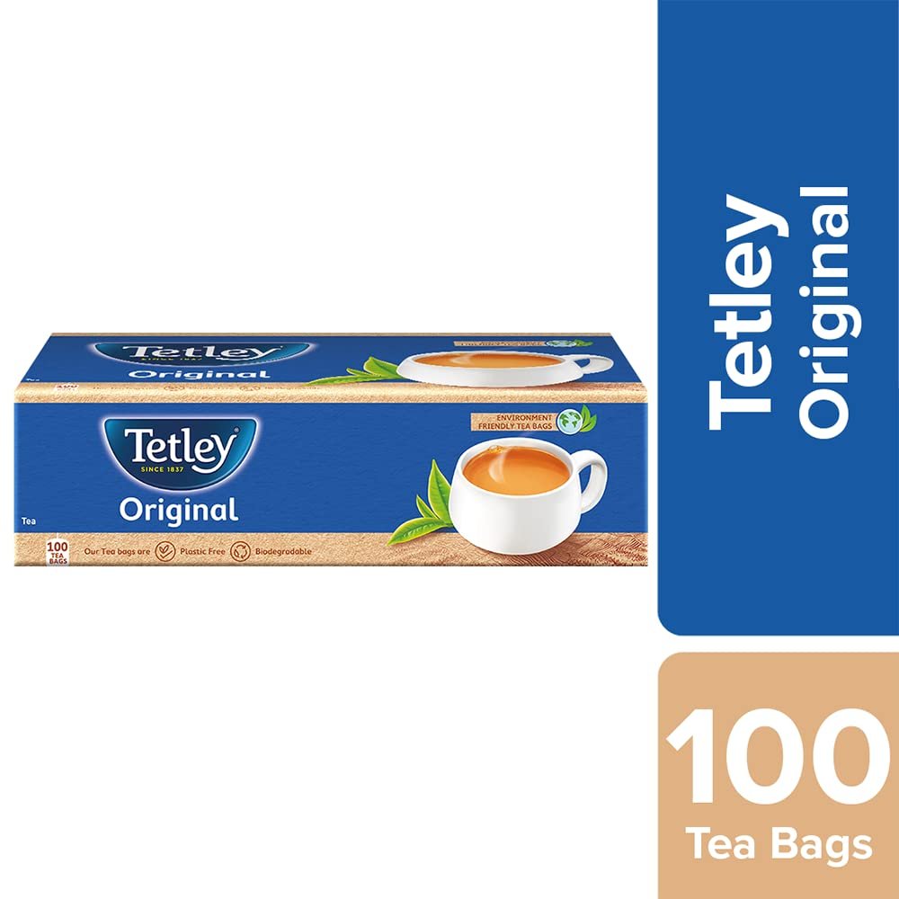 51ltmfj5kil. sl1000 1778871040 6575 Tetley | Original | Rich Taste of Assam Tea |100 Tea Bags | 1.7g Each & Tetley Green Tea Immune Tulsi | With Added Vitamin C | Natural Flavour | 25 Tea Bags