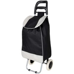 Foldable Shopping Trolley Bag with Wheels Shopping Vegetable Trolley Multi-Purpose Grocery Bag Travel Luggage Cart Large & Lightweight Large Capacity & Easy to Carry Removable Bag (Pack of 1)