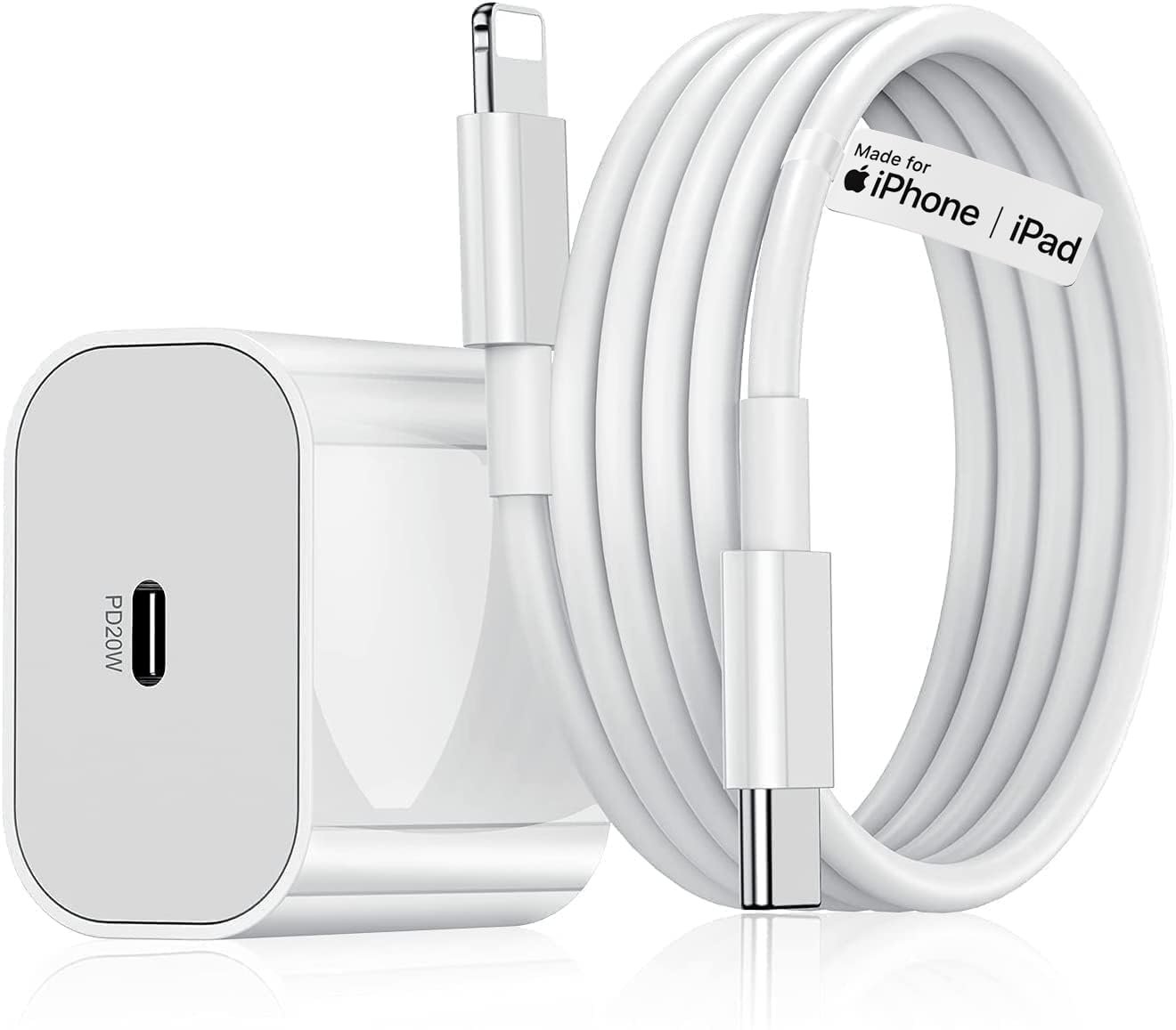 AILKIN 20W Fast Charger Adapter with USB C to Lightning Cable (MFi-Certified,6 Months Warranty*) Compatible with iPhone 14/14Plus/14Pro/14Pro max 13/13Pro/13Pro max 12/12Pro/12/11/X/Xr Series & More AILKIN 20W Fast Charger Adapter with USB C to Lightning Cable (MFi-Certified,6 Months Warranty*) Compatible with iPhone 14/14Plus/14Pro/14Pro max 13/13Pro/13Pro max 12/12Pro/12/11/X/Xr Series & More