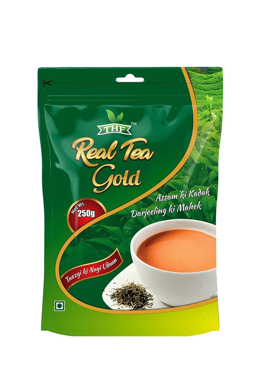 THF Real Tea Gold, Strong blend of Darjeeling Ctc long leaves | Rich & Quality Kadak flavourful Chai, 250 GM Pack THF Real Tea Gold, Strong blend of Darjeeling Ctc long leaves | Rich & Quality Kadak flavourful Chai, 250 GM Pack