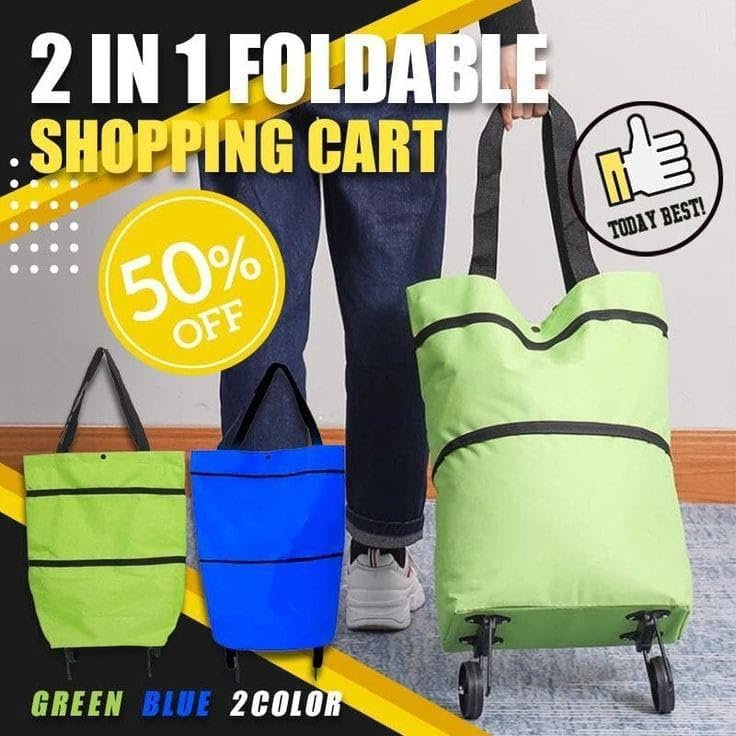 61cfska9zrl Folding Trolly Gab Trolley Luggage Bags Traveling Vegetable Grocery Clothing Bag with Light Weight and Medium Size with Wheels Women