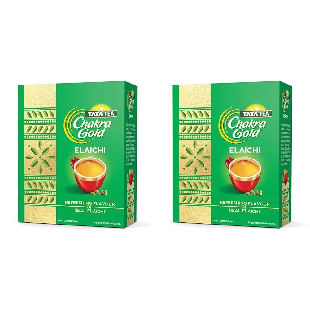 Tata Tea Chakra Gold Elaichi Dust Tea| Refreshing Flavour & Aroma of Real Elaichi |Flavoured Assam Tea | 250 Gm (Pack of 2) Tata Tea Chakra Gold Elaichi Dust Tea| Refreshing Flavour & Aroma of Real Elaichi |Flavoured Assam Tea | 250 Gm (Pack of 2)