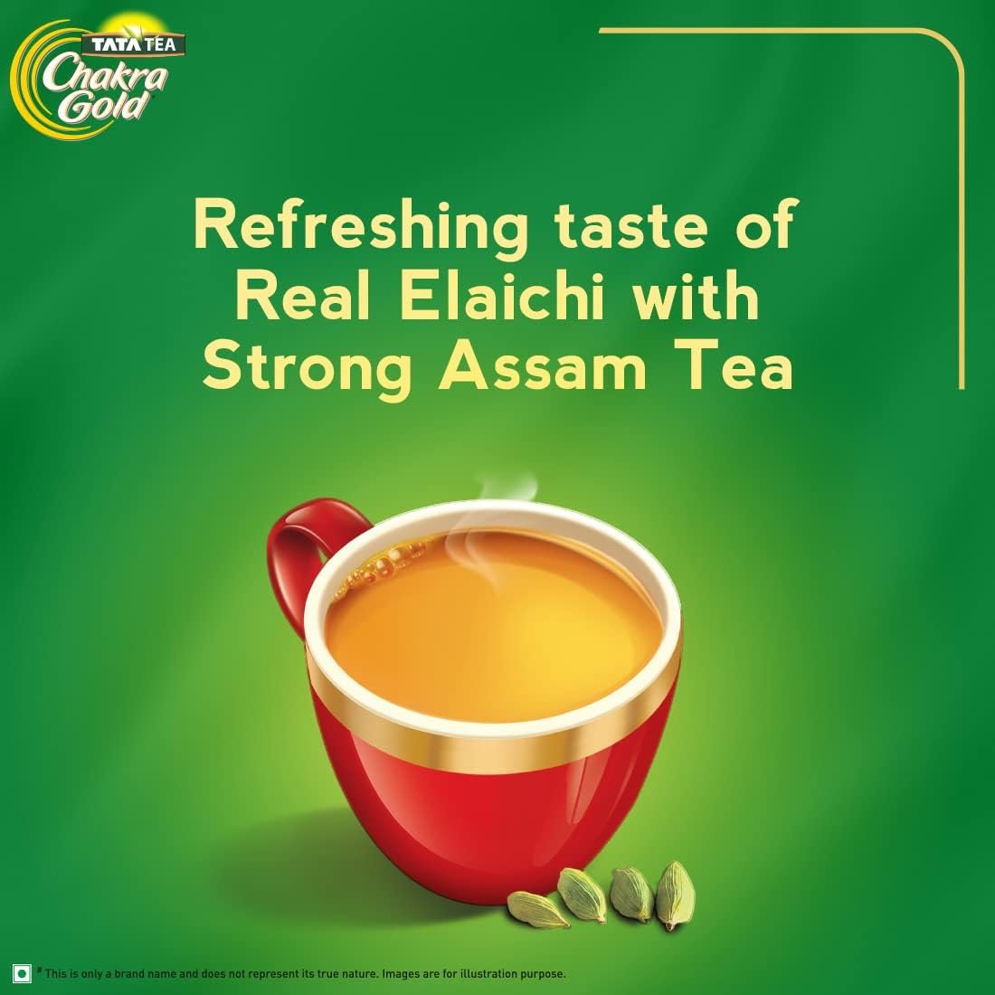 61igat8cmcl. sl1100 Tata Tea Chakra Gold Elaichi Dust Tea| Refreshing Flavour & Aroma of Real Elaichi |Flavoured Assam Tea | 250 Gm (Pack of 2)