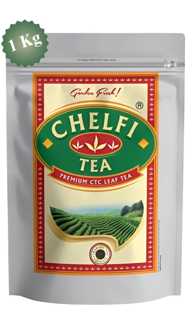 61ica4xci8l. sl1324 Chelfi Tea Premium | 1Kg Pack | Fine Blended Tea Granules with Long Leaf | Black Tea | Quality Ours, Satisfacion Yours.