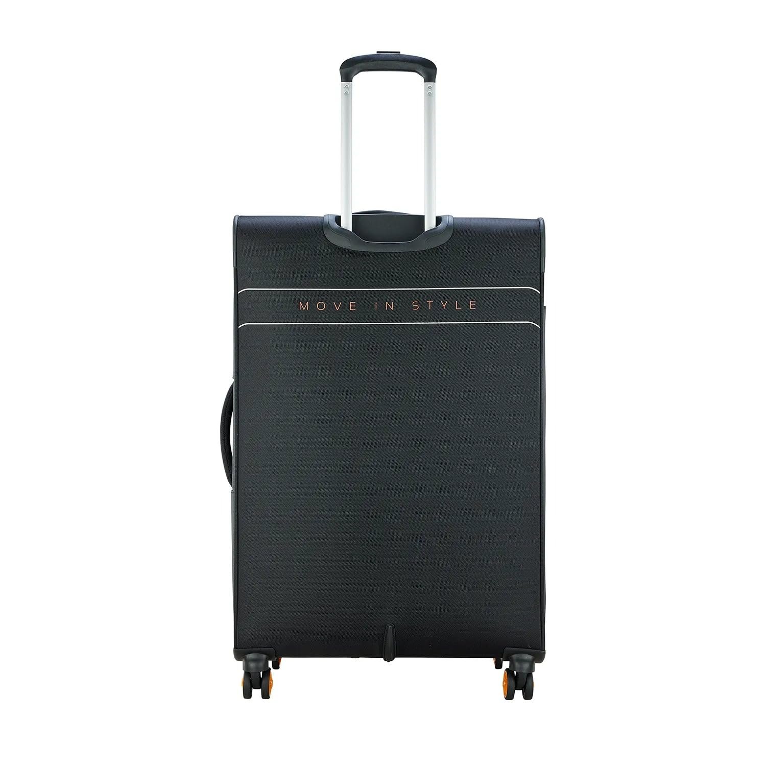 61lm gq wcl. sl1500 Skybags Polyester TwentyFour7 Pro 67 cm Medium Size Soft Sided Luggage Trolley Bag – Ink Black|TSA Lock| 15 Inch Laptop Compatible| Dual 8 Wheel Double Spinner|5 Years International Warranty