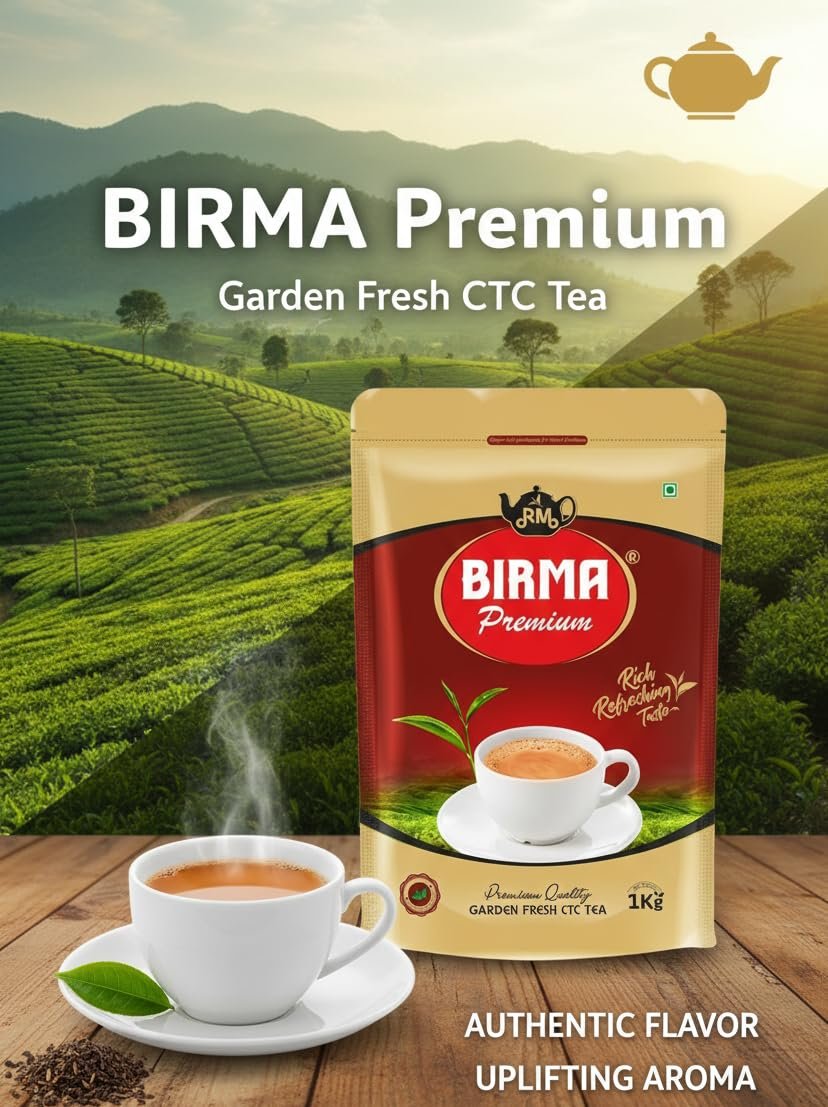 61mzg2cgcjl. sl1107 Birma Tea Premium – 1 Kg, Premium Chaipatti | Strong & Kadak Chai | Darjeeling | CTC