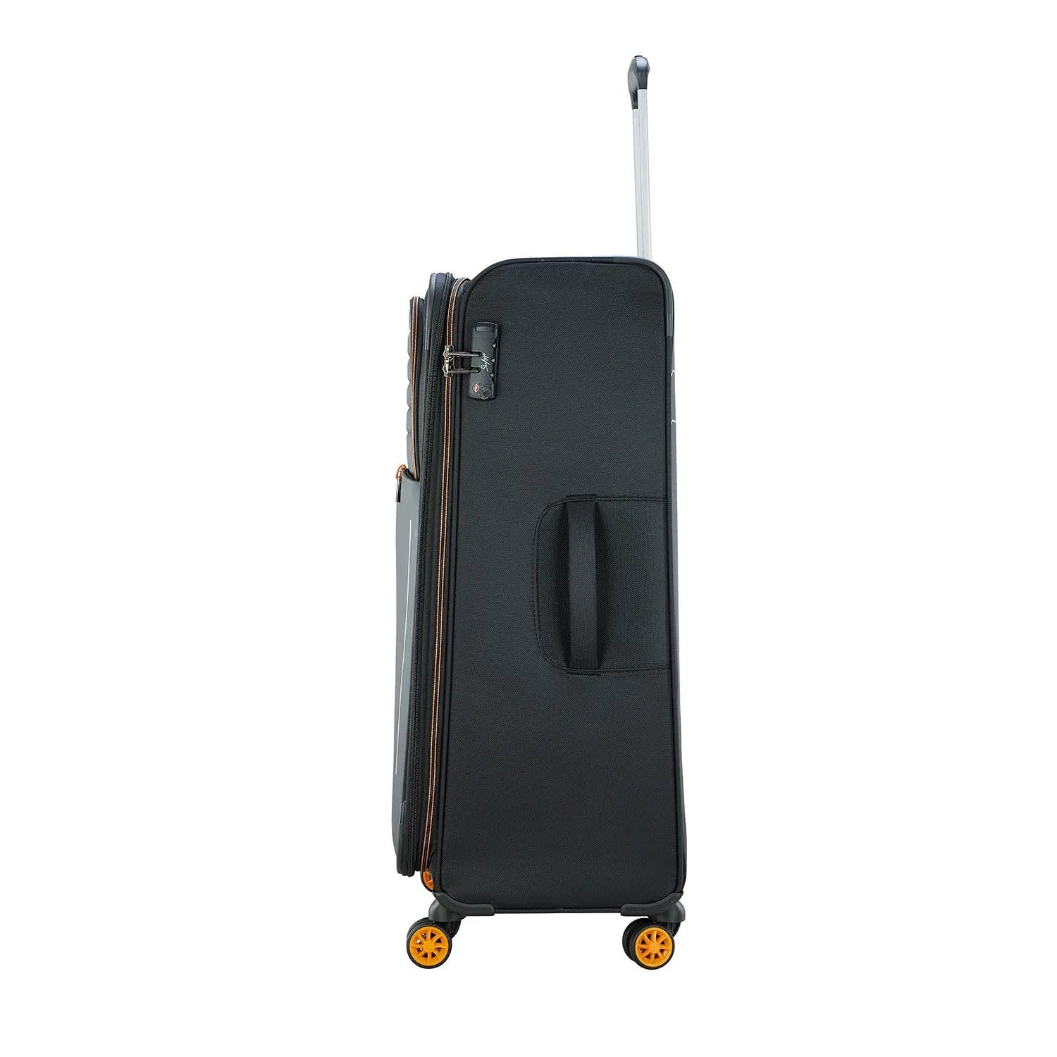 61o lbwvxll. sl1500 Skybags Polyester TwentyFour7 Pro 67 cm Medium Size Soft Sided Luggage Trolley Bag – Ink Black|TSA Lock| 15 Inch Laptop Compatible| Dual 8 Wheel Double Spinner|5 Years International Warranty