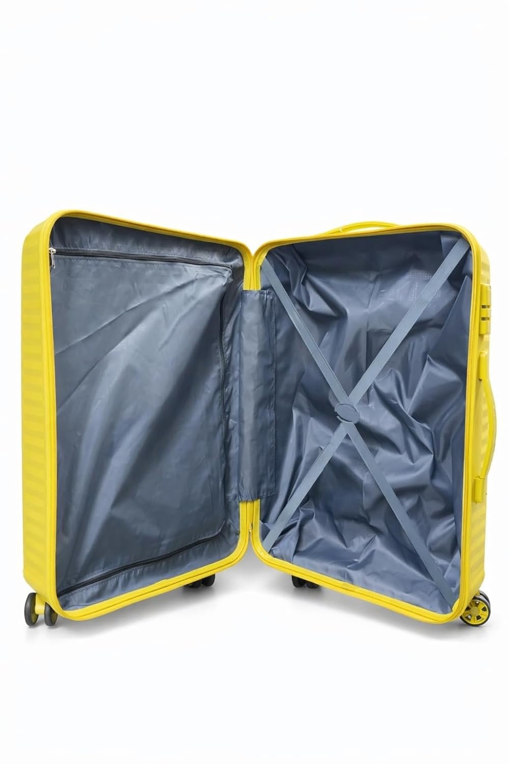 61o1b50cstl. sl1500 Kamiliant by American Tourister Rock-Lite 66L Hard Sided Trolley Bag for Men & Women with 3 Digit Combination Lock, Set of 2pc (Small & Medium) – Cress Green