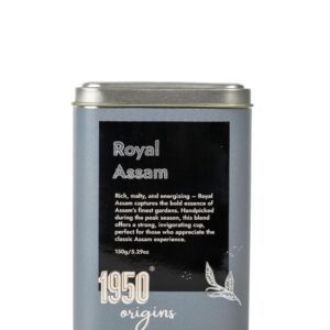 1950 Origins Royal Assam Premium Black Tea,150g | Pure Assam CTC Loose Leaf Tea | 100% Natural Rich, Strong Kadak Chai | Tin Caddy Pack
