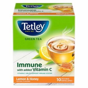 Tetley Green Tea Immune with added Vitamin C, Lemon and Honey, 10 Tea Bags