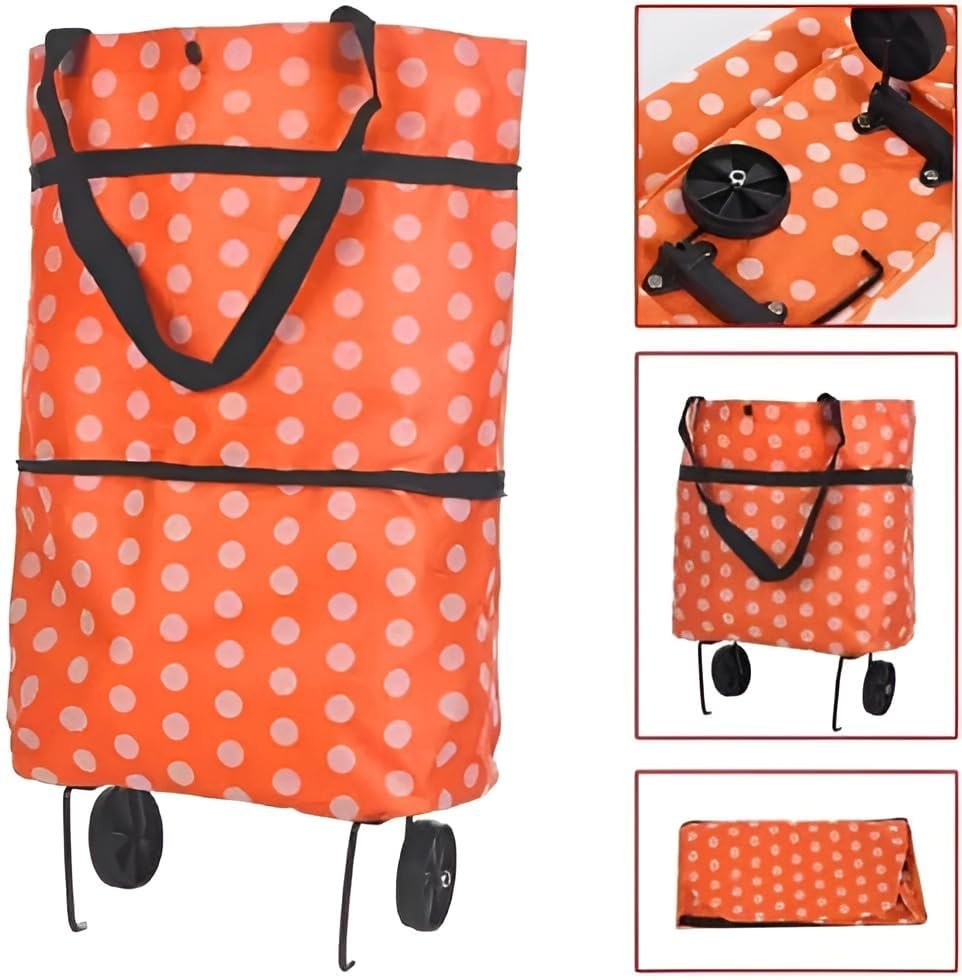 61ti8wdqlxl Folding Trolly Gab Trolley Luggage Bags Traveling Vegetable Grocery Clothing Bag with Light Weight and Medium Size with Wheels Women
