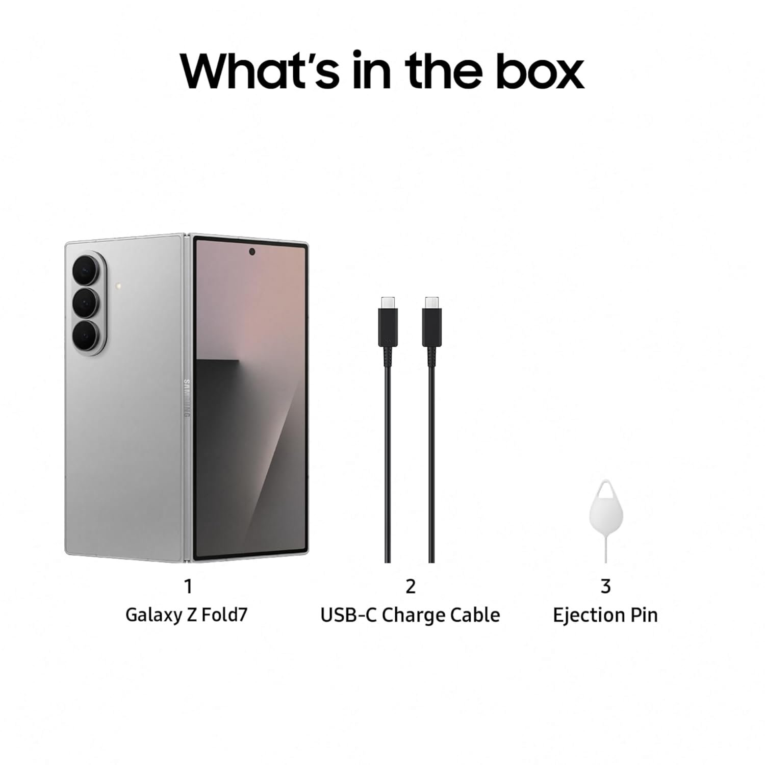 61umujbhhgl. sl1500 Samsung Galaxy Z Fold7 5G Mobile with Galaxy AI (Silver Shadow, 12GB RAM, 256GB Storage), Ultra Sleek Design with 200MP Camera, Ultra-Smooth Gaming with Powerful Snapdragon 8 Elite, Google Gemini