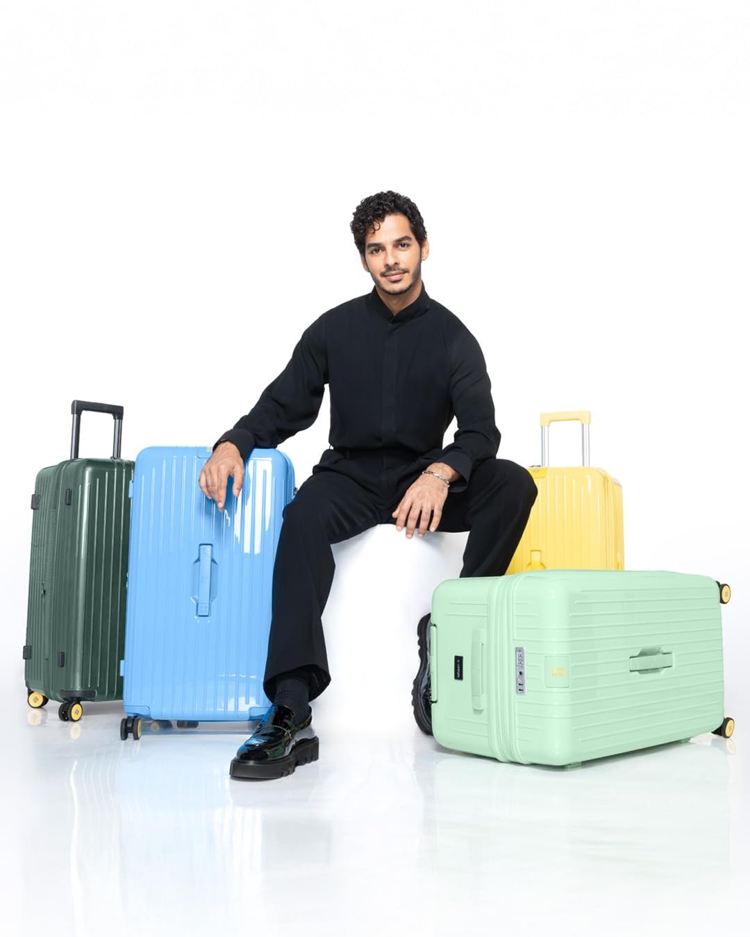 61vqgq1xml. sl1350 EUME Trunk Check in Trolley Bags for Travel Medium Size | 66cm to 74cm Expandable Trolley Bag | Polycarbonate 8 Silentrun Spinner Wheels Suitcase | Premium Trolley Bags for Travel (Charcoal Black)