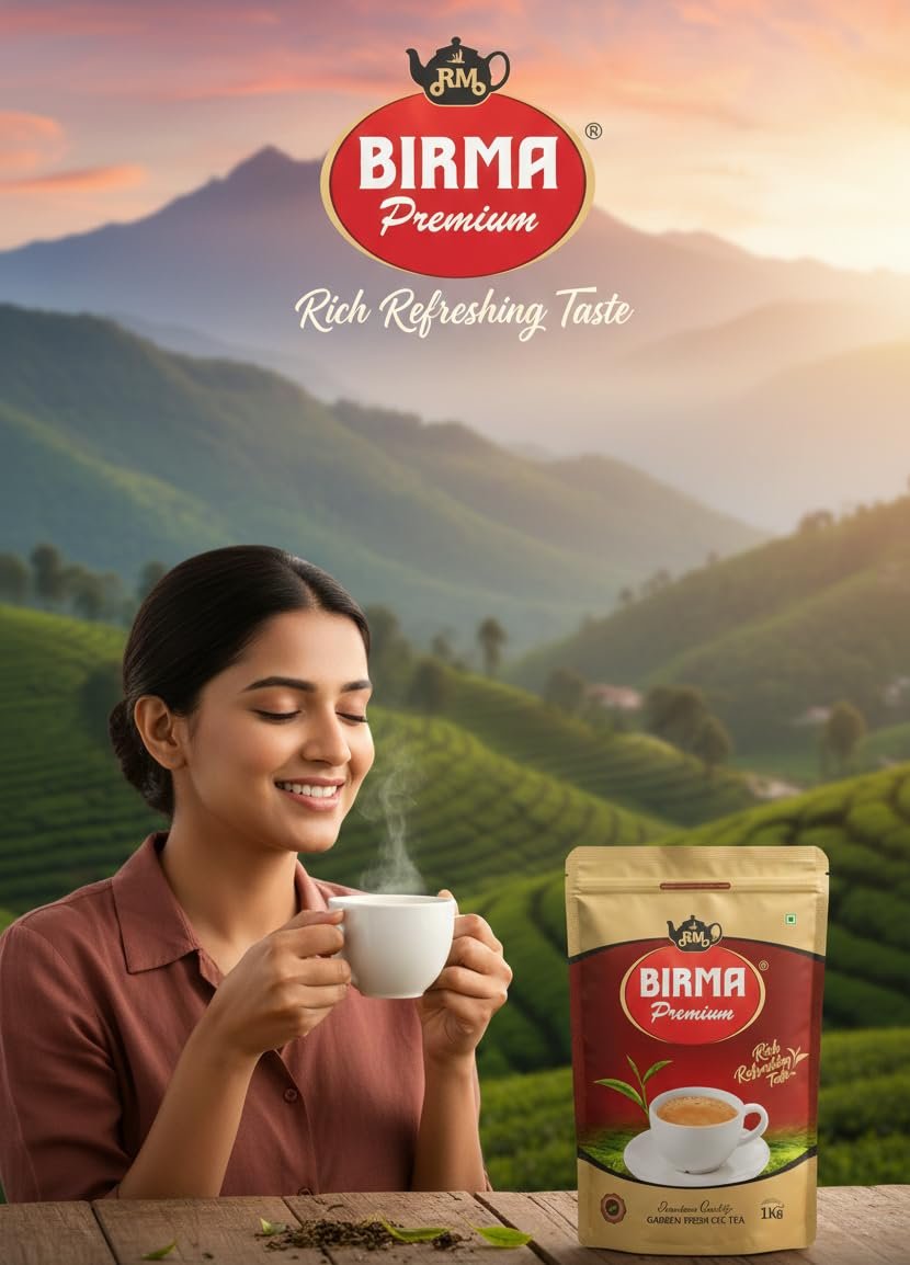61vvzjj1wtl. sl1154 Birma Tea Premium – 1 Kg, Premium Chaipatti | Strong & Kadak Chai | Darjeeling | CTC