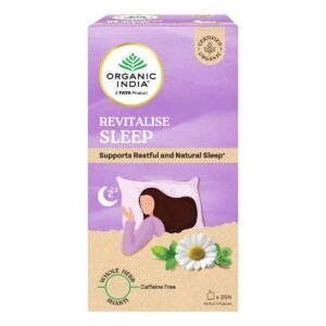 Organic India Revitalise Sleep Herbal Infusion, Pack of 25 Infusion Bags, Supports Restful & Natural Sleep, Calming Herbal Blend with Chamomile & Tagara, Whole Herb Formulation, Certified Organic, Caffeine Free